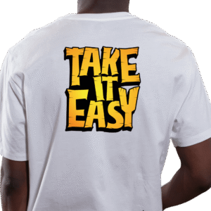 Camiseta - Take It Easy Amarela Verso