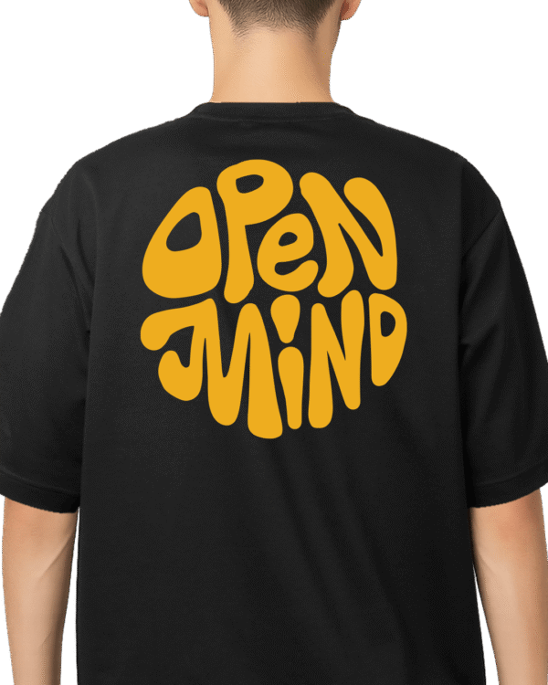 Camiseta Open Mind Preto com Amarelo